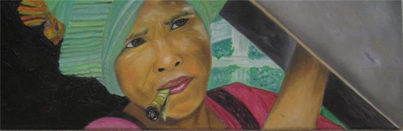 Öl auf Leinwand 20x60 cm